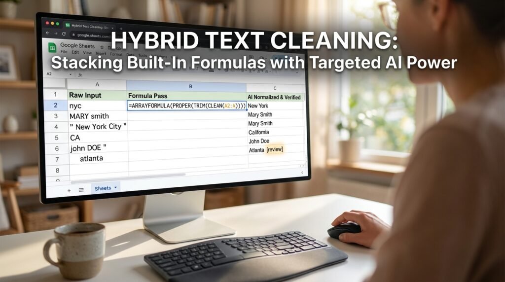 AI add-on to clean messy data in Google Sheets