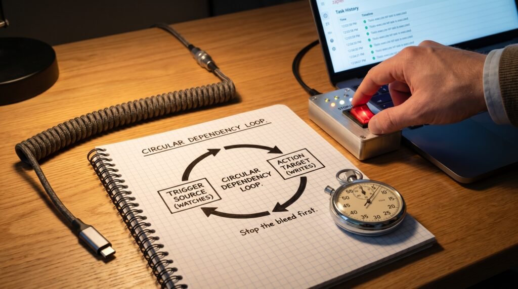 Diagnosing infinite loops in Zapier AI automated workflows