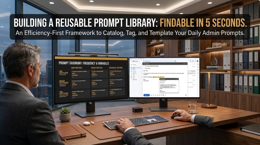 reusable prompt library admin tasks