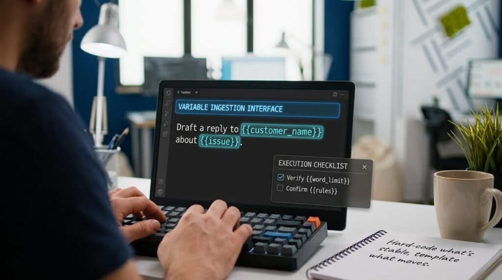 reusable prompt library admin tasks
